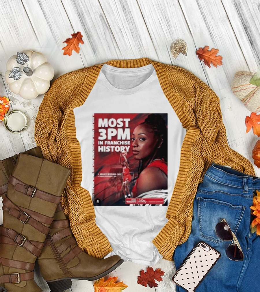 Kelsey Mitchell Most 3PM In Franchise History Indiana Fever T-Shirt