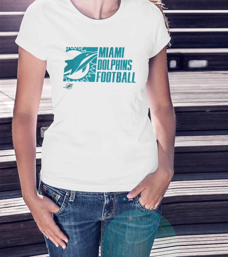 Miami Dolphins Football Fan Apparel Post Game Wear T-Shirt