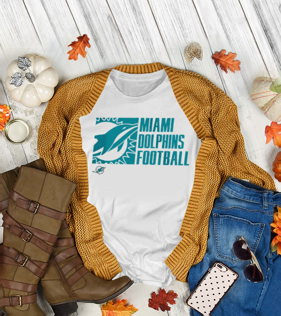 Miami Dolphins Football Fan Apparel Post Game Wear T-Shirt