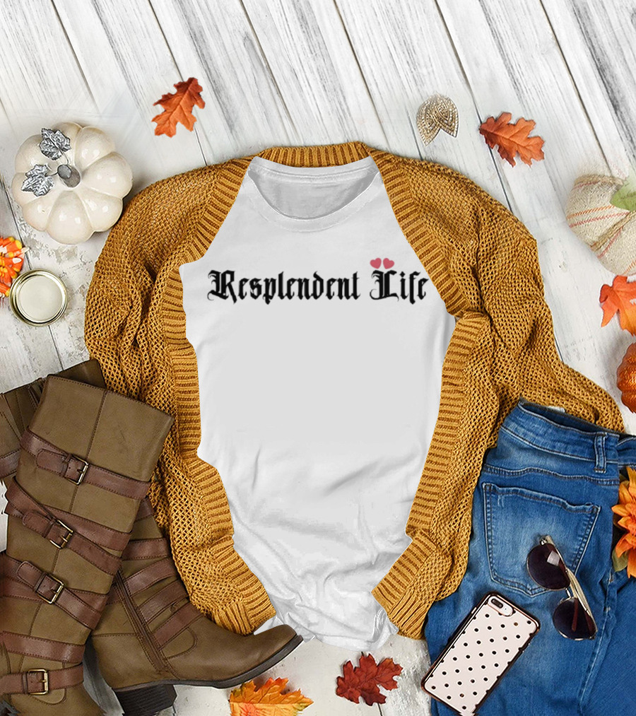 Resplendent Life Gothic Style Two Heart Motif T-Shirt