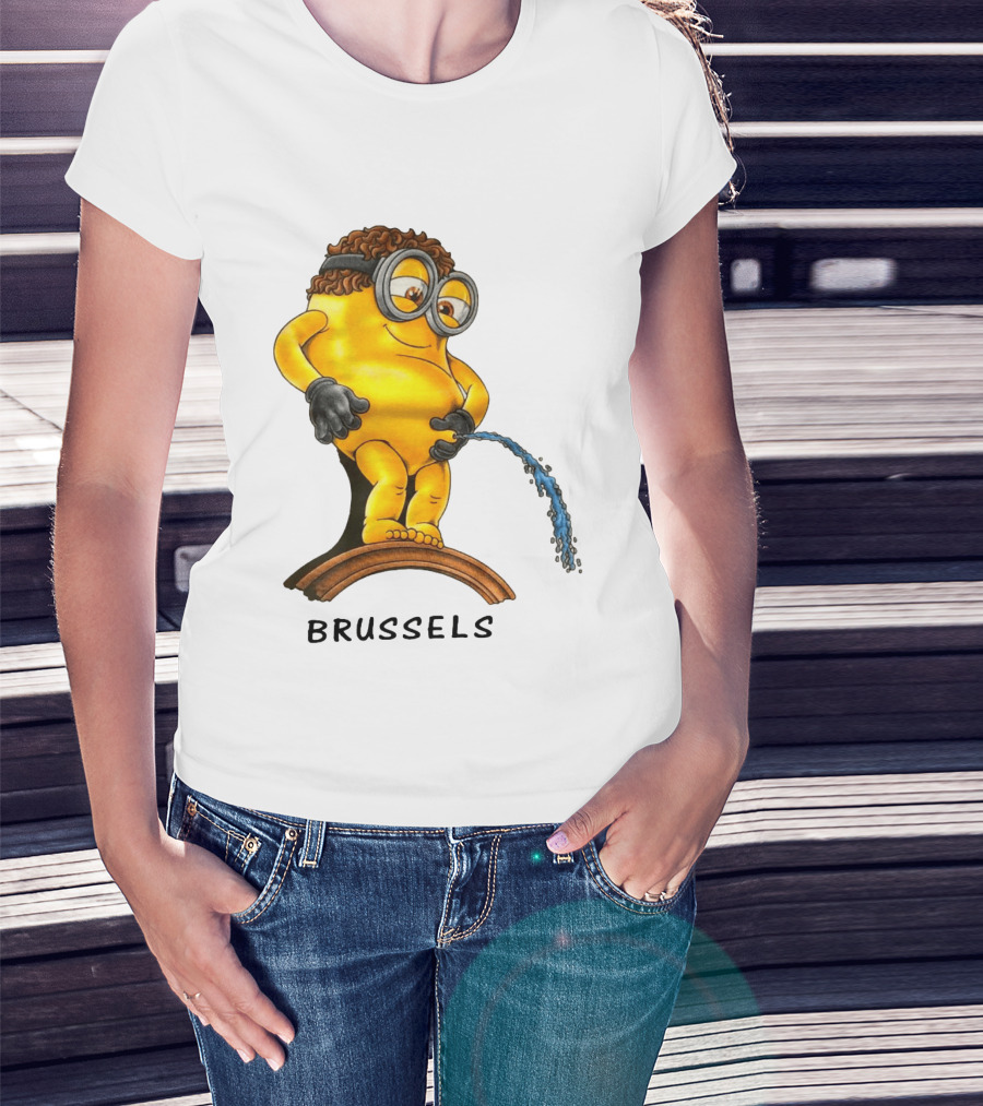 Brussels Pee Minion Parody Manneken Pis T-Shirt