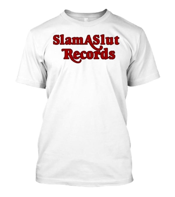 SlamASlut Records Vintage Inspired Music Label T-Shirt