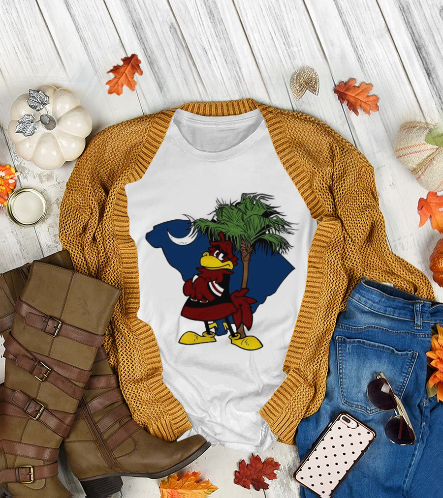 South Carolina Gamecocks Hey Gamecocks Mascot Palmetto Crescent T-Shirt