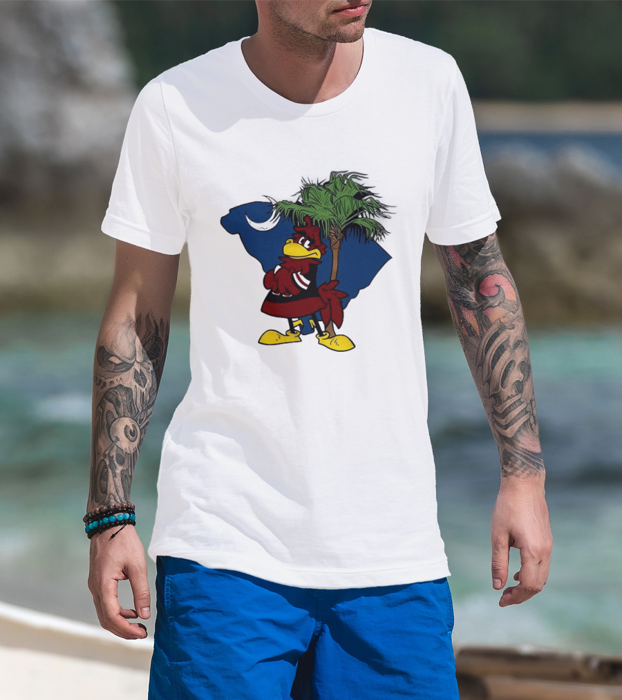 South Carolina Gamecocks Hey Gamecocks Mascot Palmetto Crescent T-Shirt