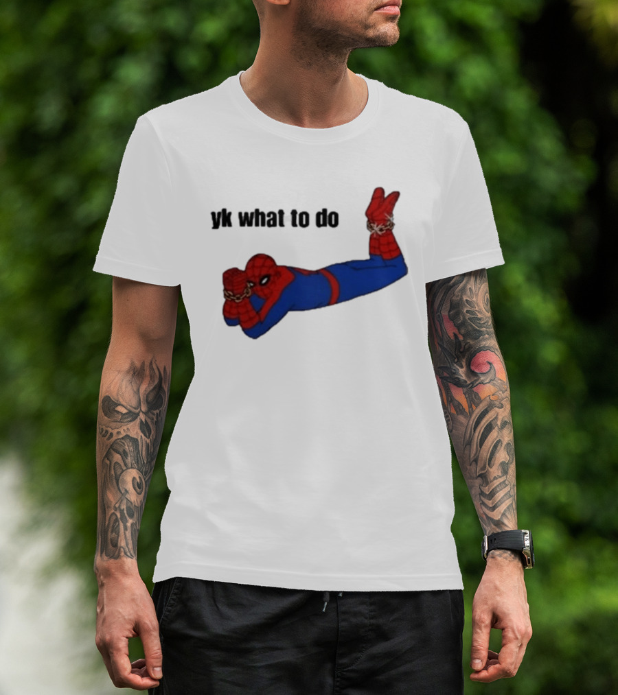 Spooderman YK What To Do Meme T-Shirt
