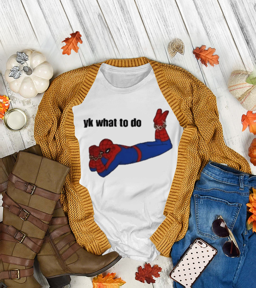 Spooderman YK What To Do Meme T-Shirt