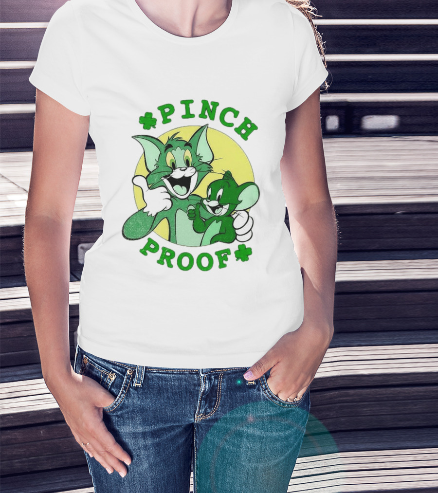 Tom And Jerry Pinch Proof St. Patrick's Day Celebration T-Shirt