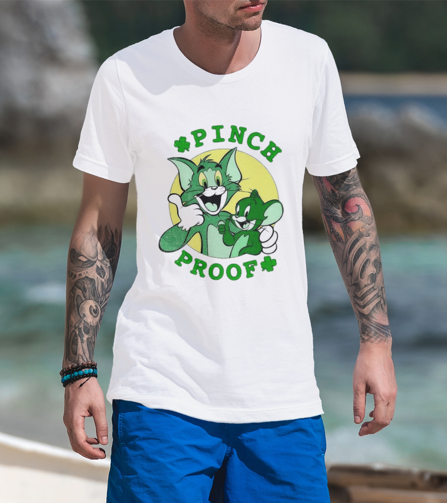 Tom And Jerry Pinch Proof St. Patrick's Day Celebration T-Shirt
