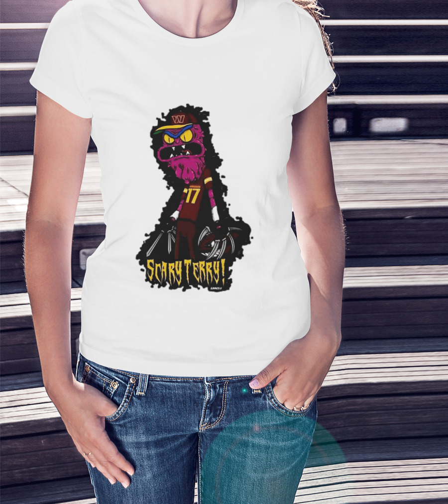 Washington Commanders Scary Terry McLaurin 17 Terrifying Terry T-Shirt