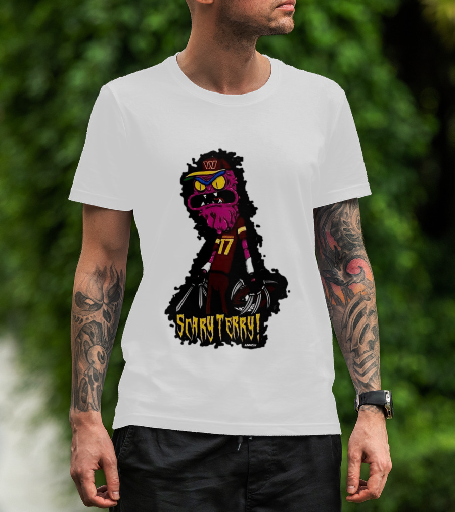Washington Commanders Scary Terry McLaurin 17 Terrifying Terry T-Shirt