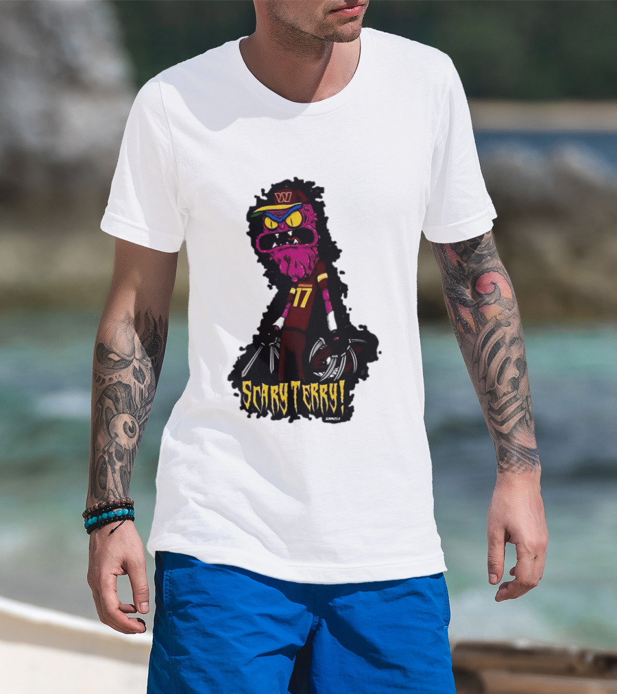 Washington Commanders Scary Terry McLaurin 17 Terrifying Terry T-Shirt