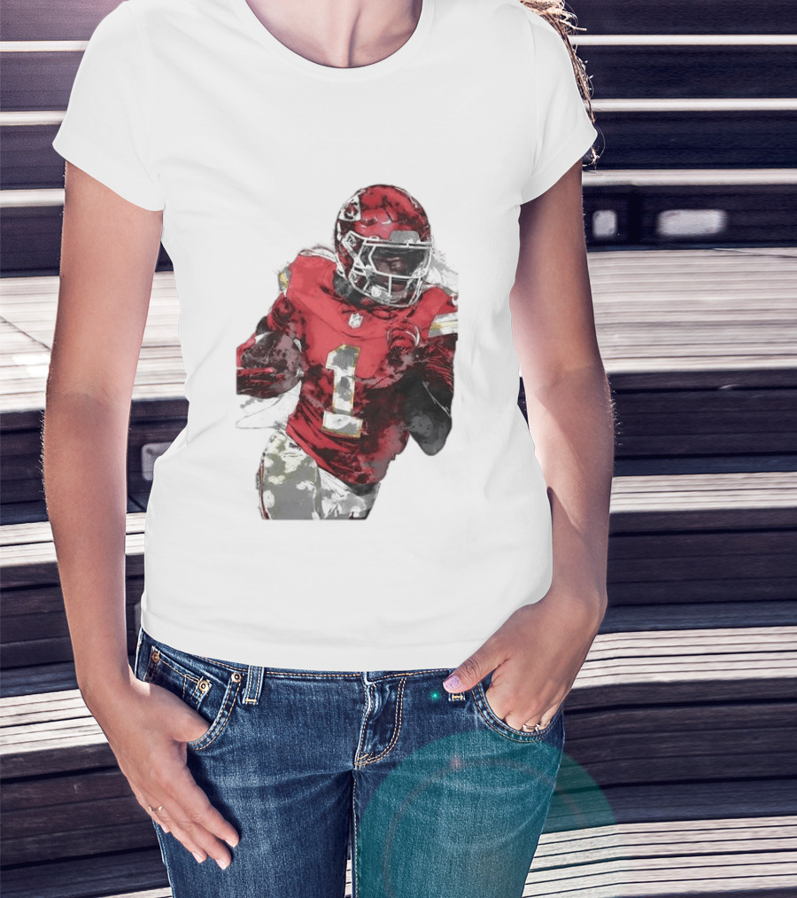 Kansas City Chiefs Xavier Worthy Football Player Number One T-Shirt