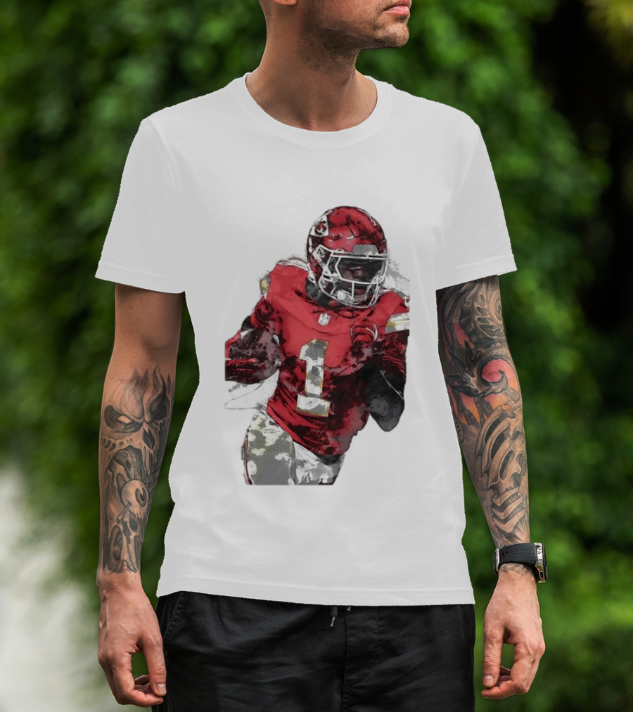 Kansas City Chiefs Xavier Worthy Football Player Number One T-Shirt