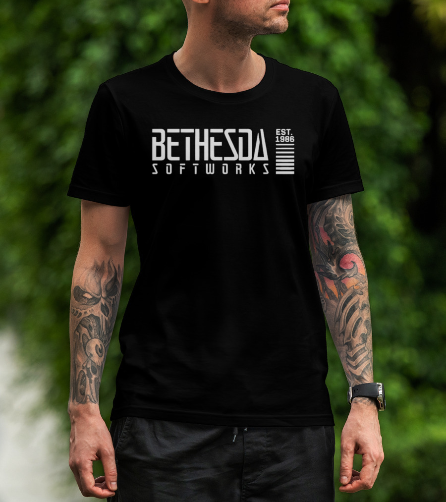 Bethesda Softworks Est 1986 Classic Gaming Brand T-Shirt