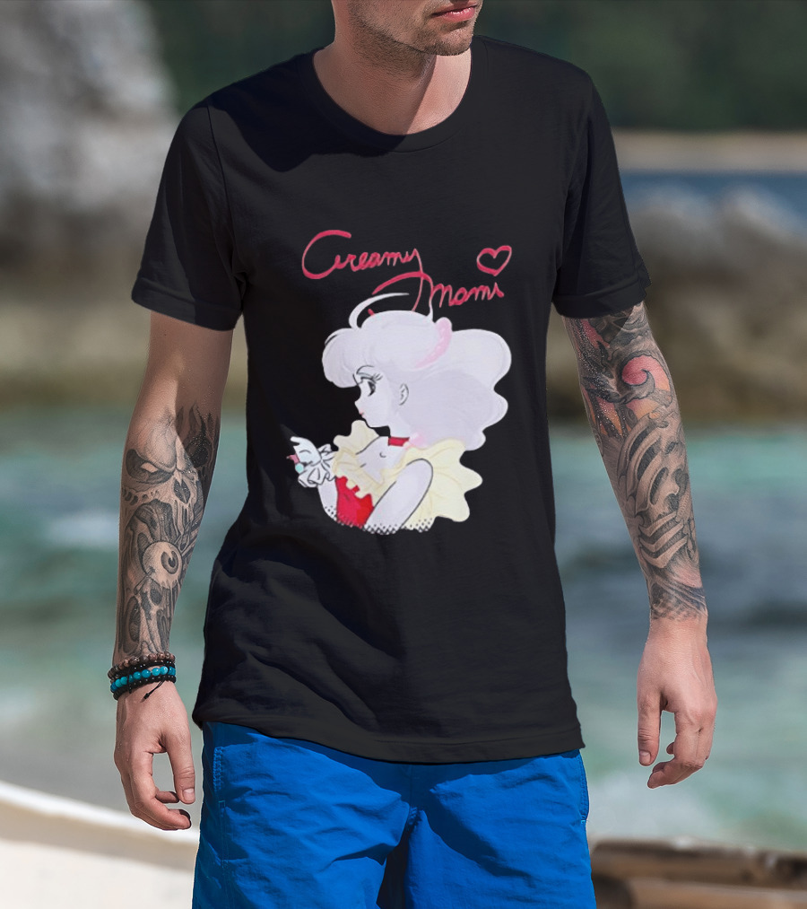 Magical Angel Creamy Mami Anime Character With Heart And Butterfly T-Shirt