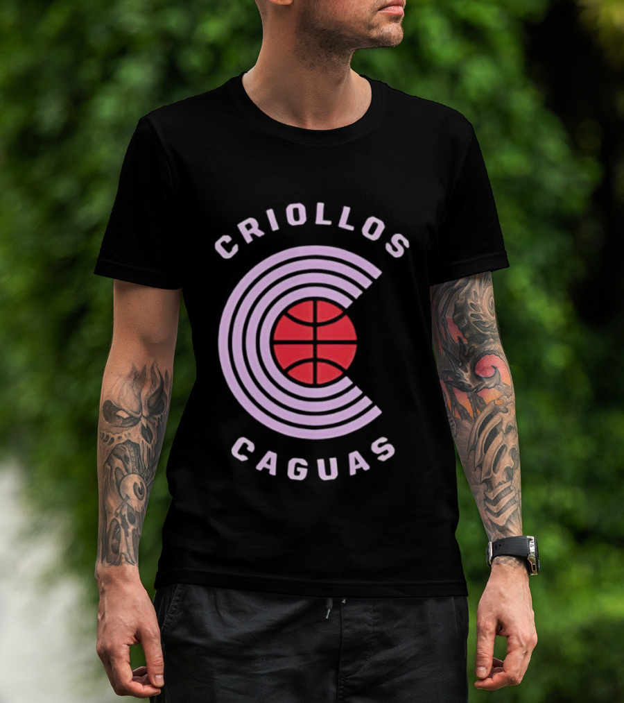 Criollos De Caguas Basketball Team Retro Style Logo Sports T-Shirt