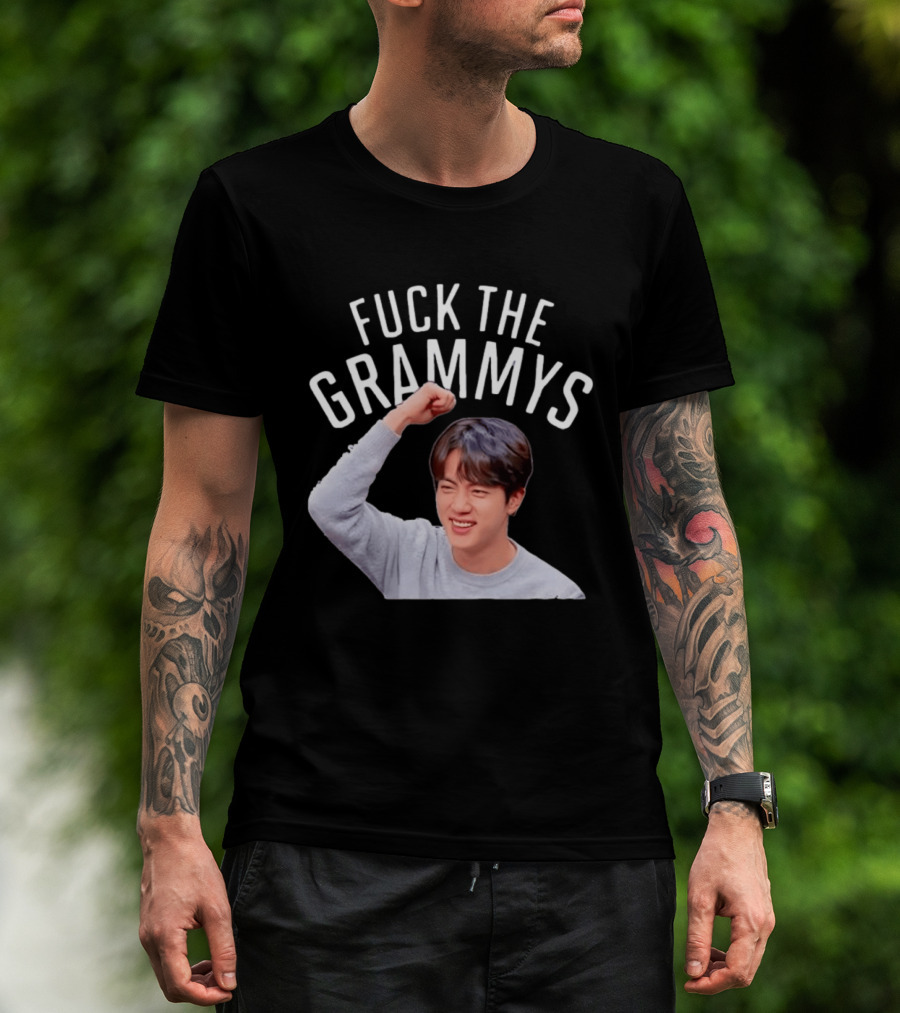 Jin BTS Fuck The Grammys K Pop Bangtan Boys Fandom T-Shirt