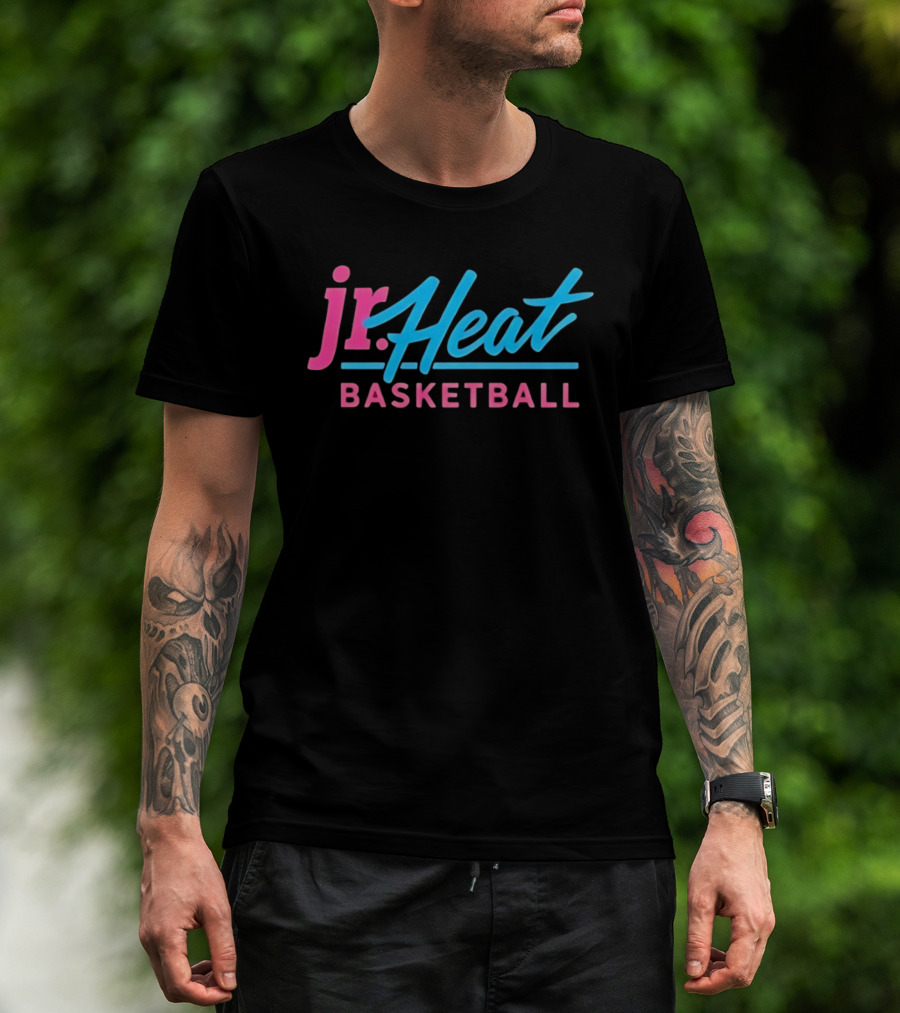 Jr Heat Basketball NBA Youth Sports Bright Neon T-Shirt