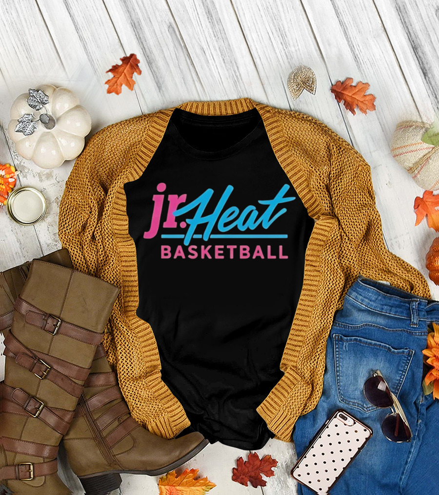 Jr Heat Basketball NBA Youth Sports Bright Neon T-Shirt