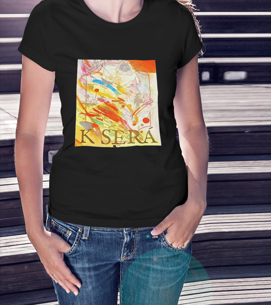 K Será Colorful Abstract Face Expression T-Shirt