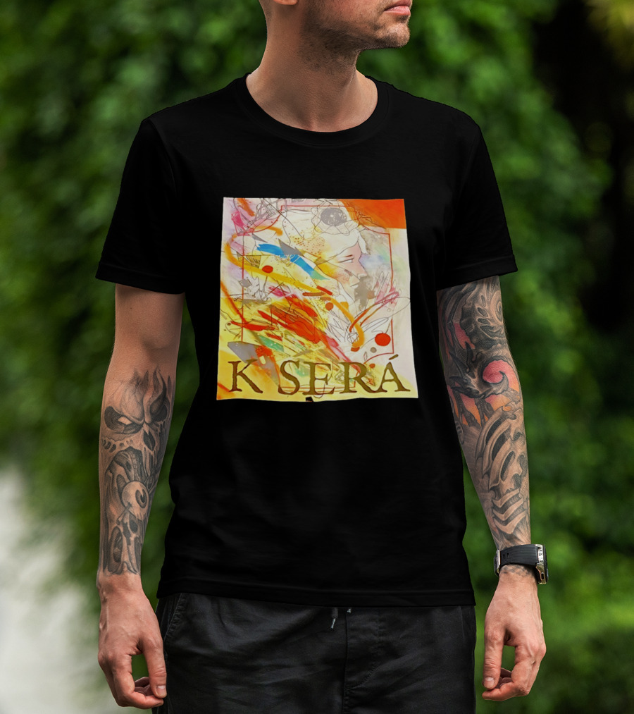 K Será Colorful Abstract Face Expression T-Shirt