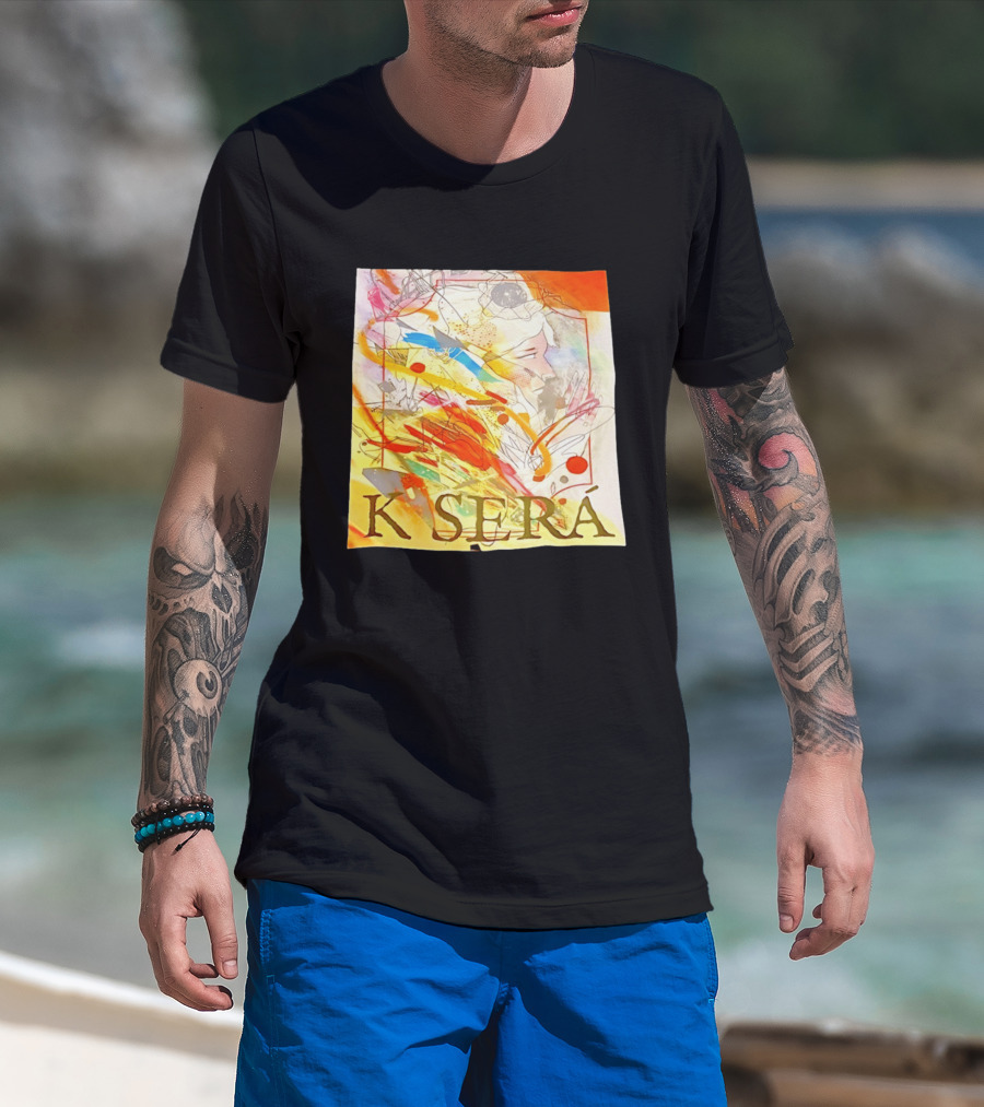K Será Colorful Abstract Face Expression T-Shirt