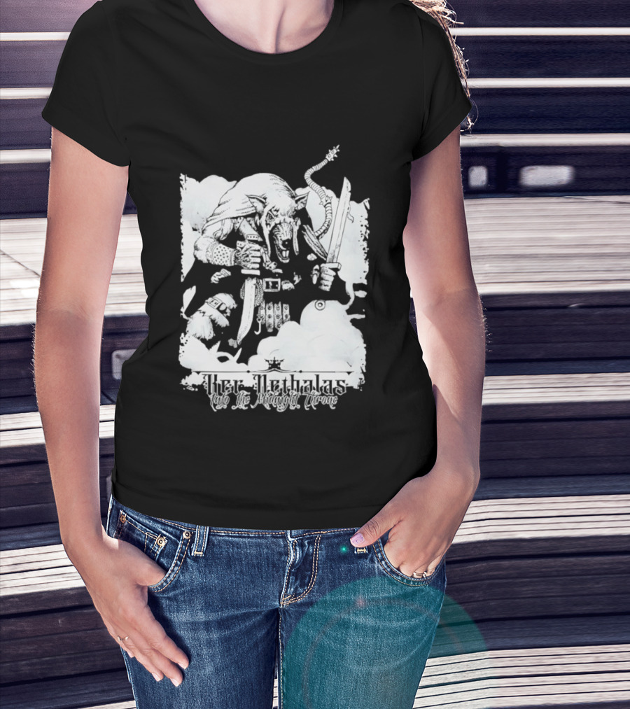 Ker Nethalas Into The Midnight Throne Rat Warrior Sword And Dagger Creature T-Shirt