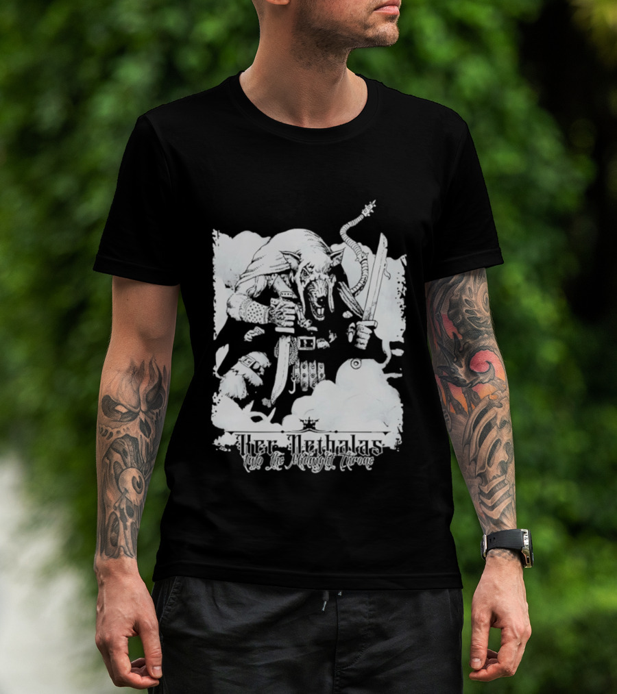 Ker Nethalas Into The Midnight Throne Rat Warrior Sword And Dagger Creature T-Shirt