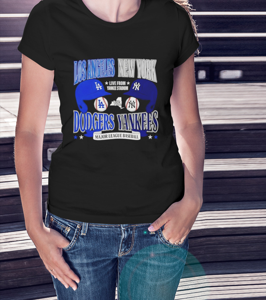Los Angeles Dodgers Vs New York Yankees Live From Yankee Stadium Major League Baseball T-Shirt