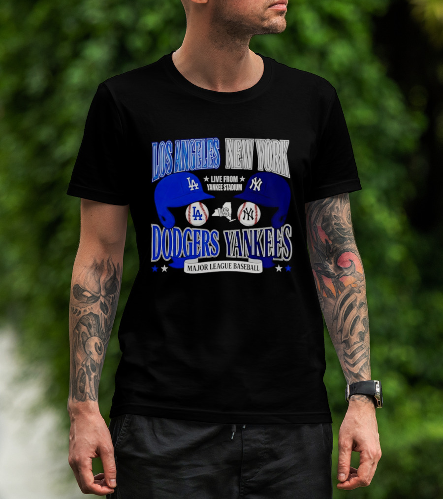 Los Angeles Dodgers Vs New York Yankees Live From Yankee Stadium Major League Baseball T-Shirt