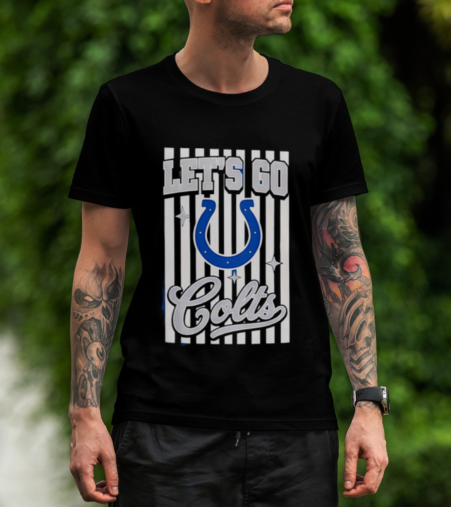 Let's Go Indianapolis Colts Football Colts Horseshoe T-Shirt