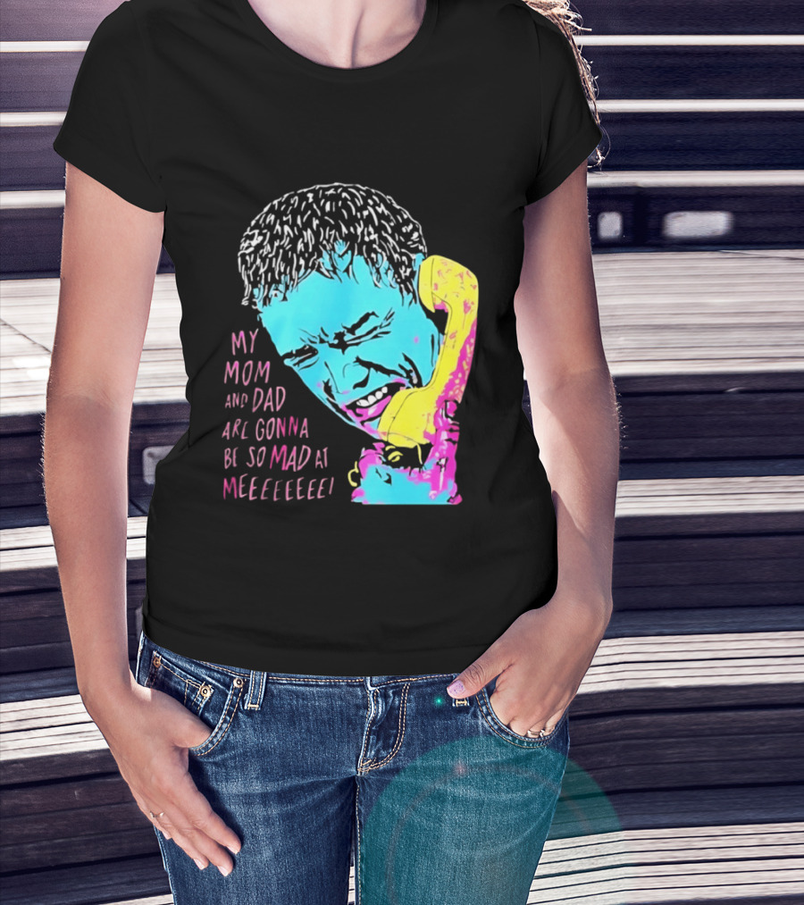 My Mom And Dad Are Gonna Be So Mad At Me Kevin McCallister Home Alone Phone Scene Retro Pop T-Shirt
