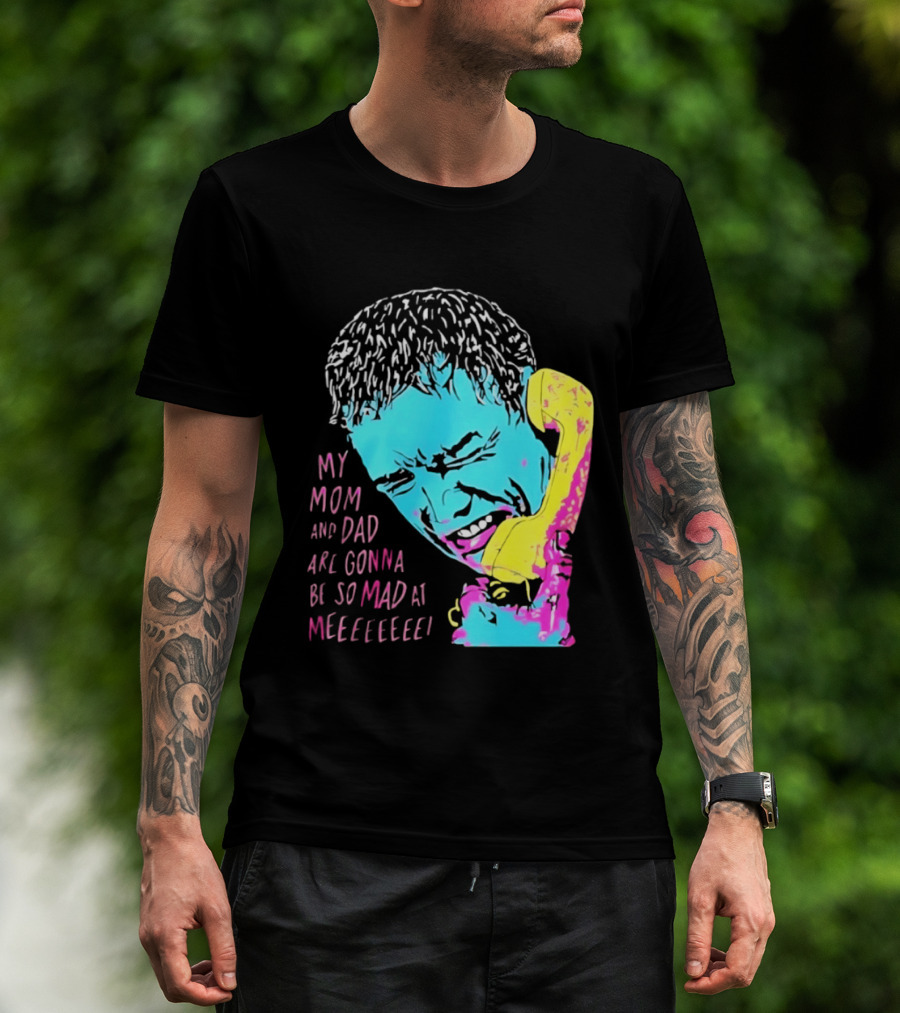 My Mom And Dad Are Gonna Be So Mad At Me Kevin McCallister Home Alone Phone Scene Retro Pop T-Shirt