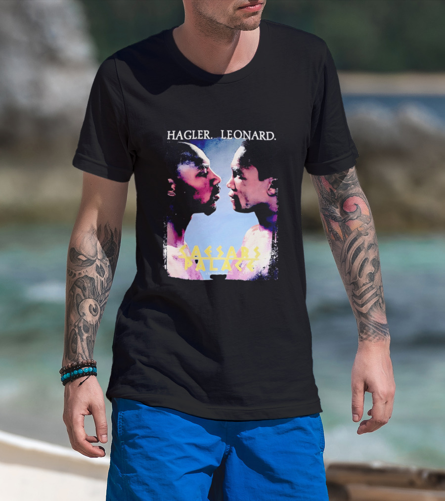 Hagler Leonard Caesars Palace Boxing Match Showdown T-Shirt