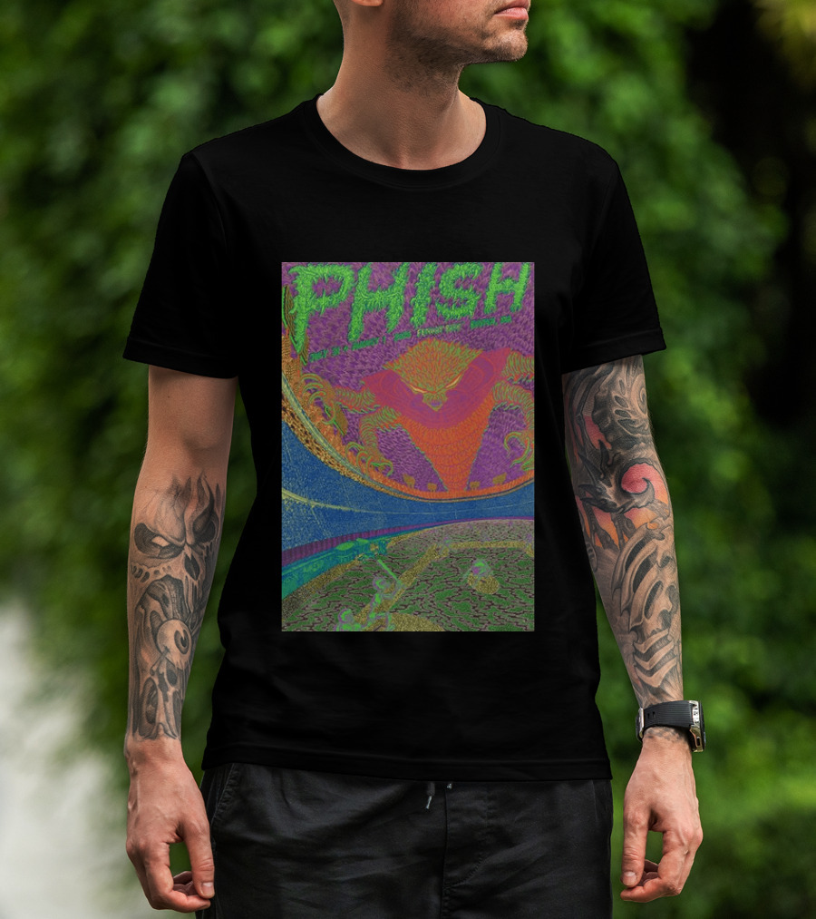 Phish Fenway Park Boston MA Tour July 31 Aug 1 2026 Colorful Psychedelic Dragon T-Shirt