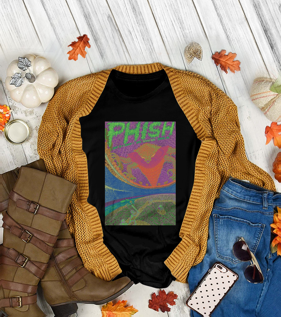 Phish Fenway Park Boston MA Tour July 31 Aug 1 2026 Colorful Psychedelic Dragon T-Shirt