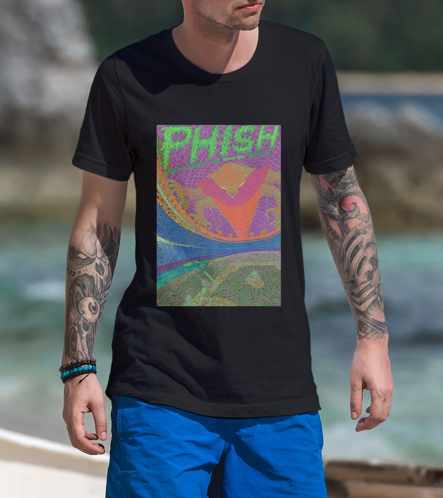Phish Fenway Park Boston MA Tour July 31 Aug 1 2026 Colorful Psychedelic Dragon T-Shirt