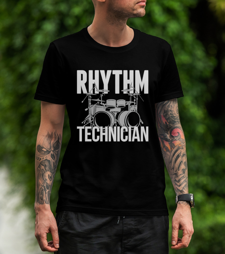 Rhythm Technician Drummer Drums Percussion T-Shirt