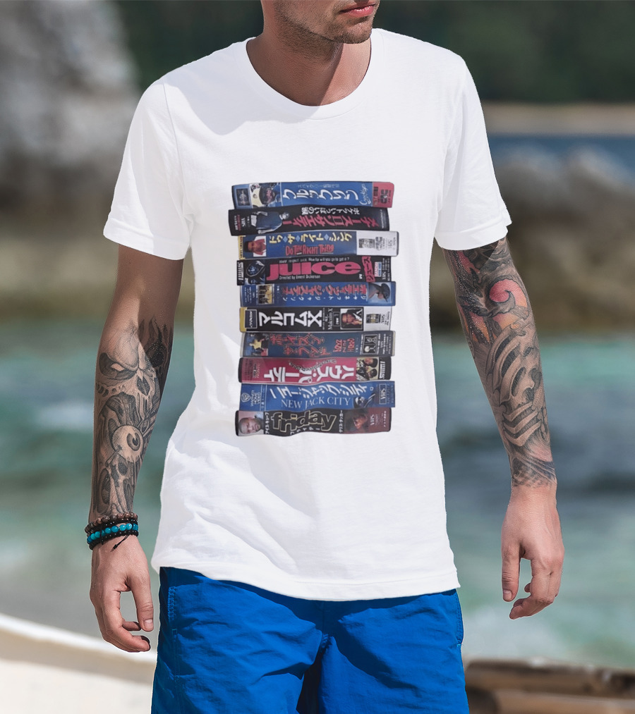 Friday Malcolm X Boyz N The Hood Juice Do The Right Thing New Jack City VHS Collection T-Shirt