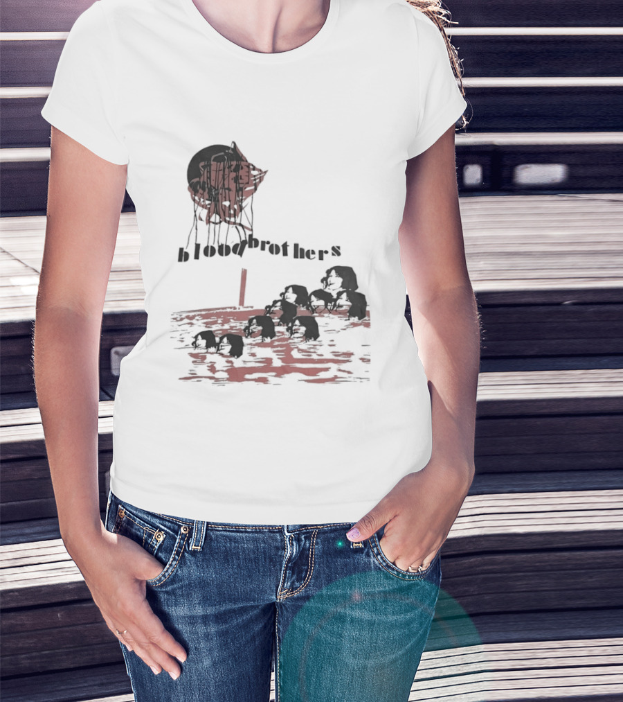 Blood Brothers Musical West End Willy Russell Dripping Red Moon T-Shirt