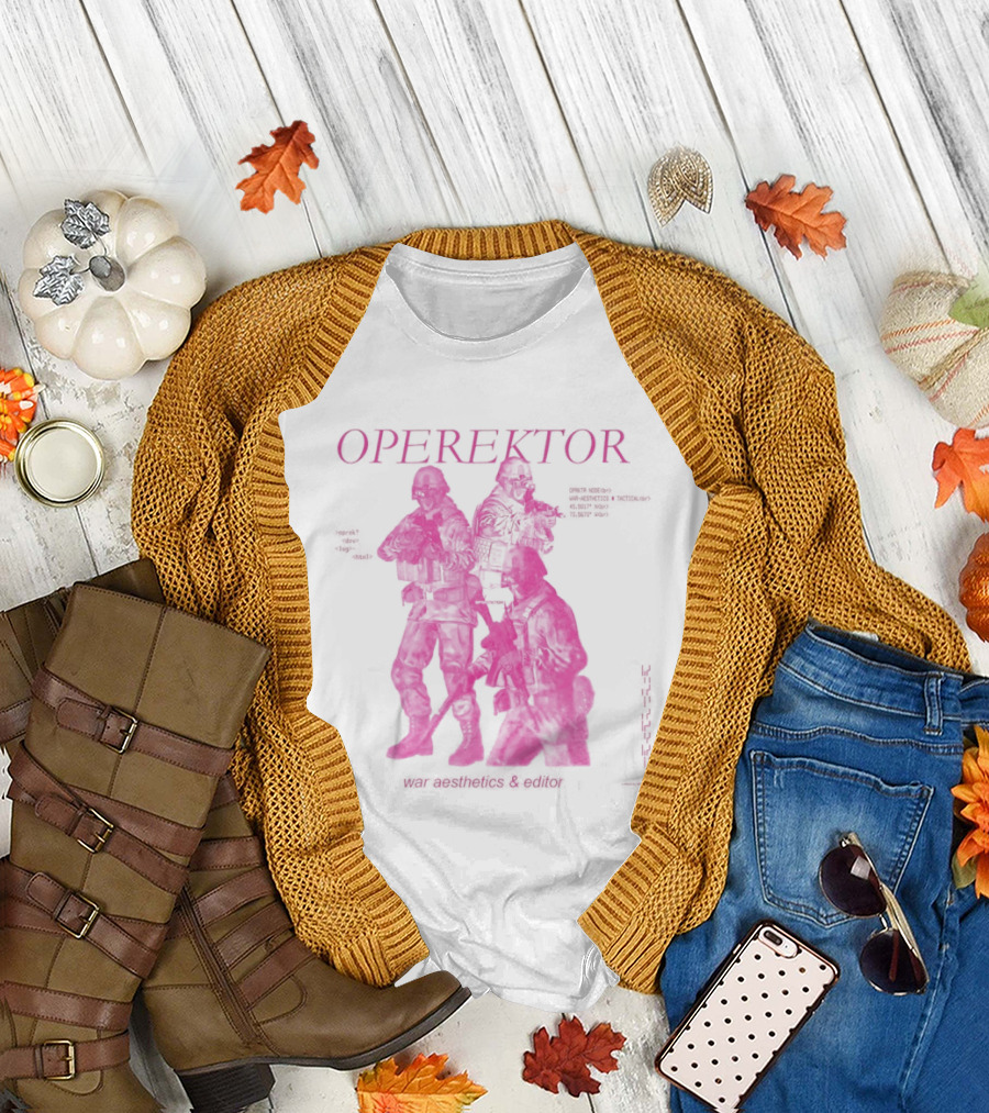 Operektor War Aesthetics Tactical Editor Time Signature Authored Narratives T-Shirt
