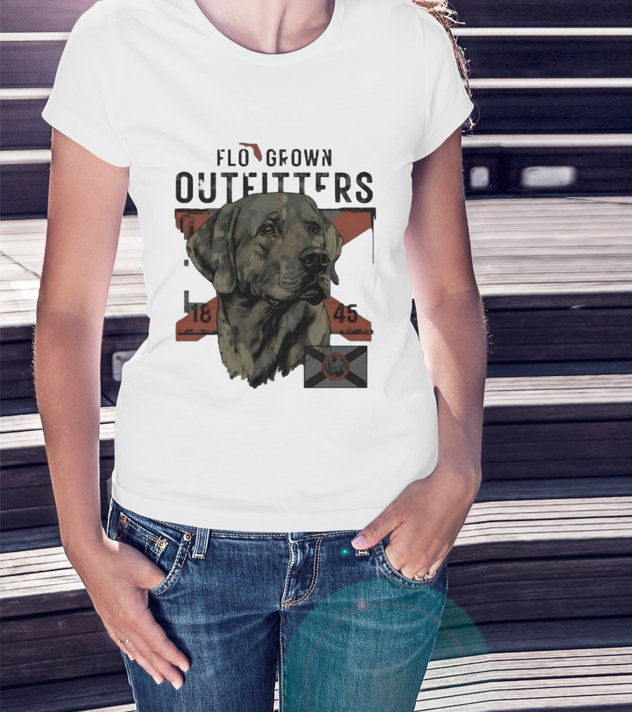 Flo Grown Outfitters Labrador Retriever Florida 1845 Seal T-Shirt