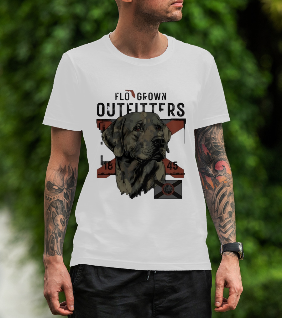 Flo Grown Outfitters Labrador Retriever Florida 1845 Seal T-Shirt