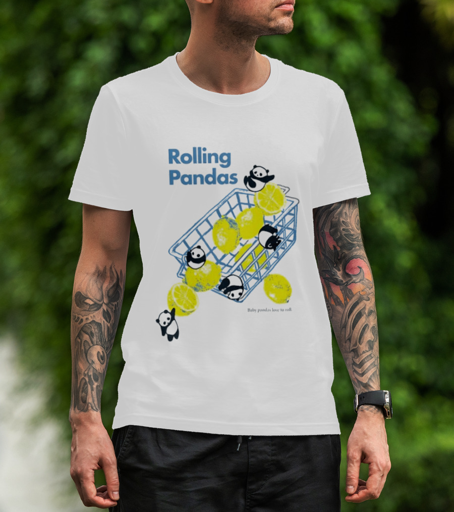 Rolling Pandas Baby Pandas Love Lemons In Basket T-Shirt
