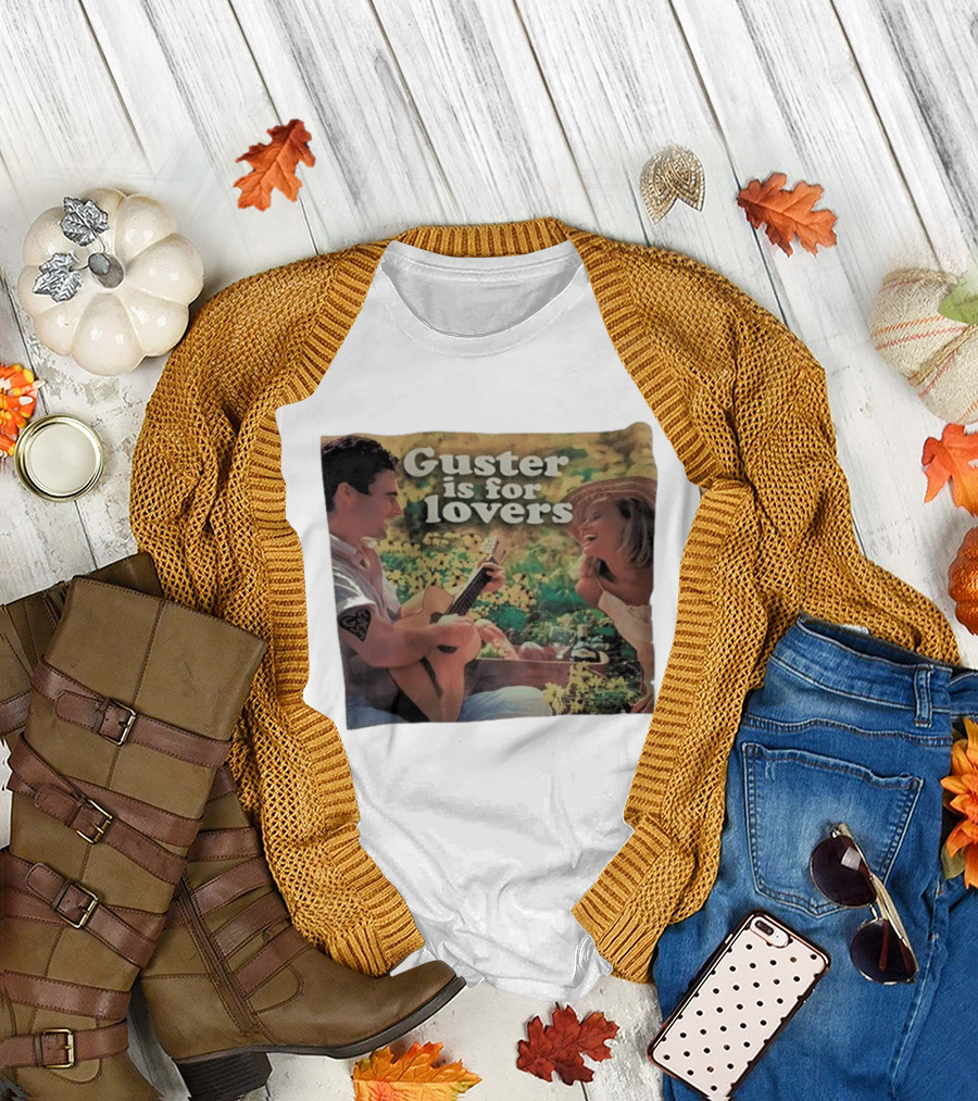 Guster Is For Lovers Romantic Picnic Scene With Guitar And Smiling Couple T-Shirt