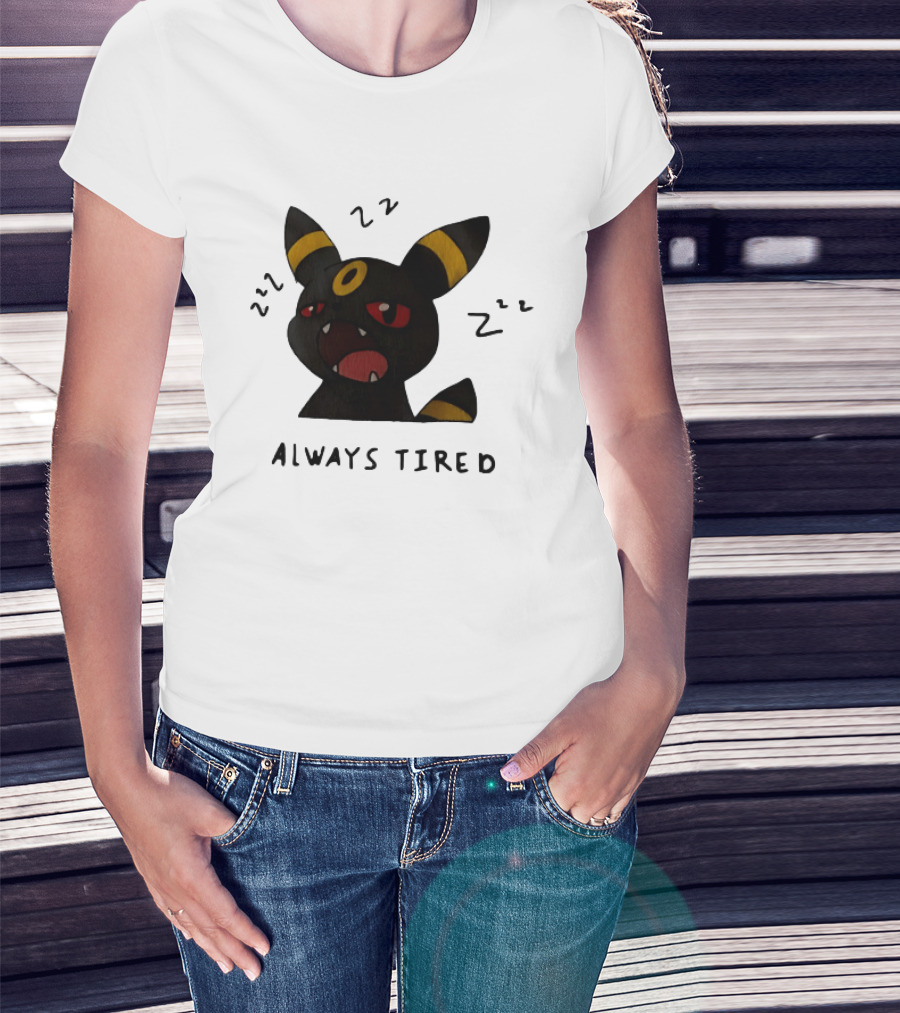 Umbreon Always Tired With ZZZs And Open Mouth Pokémon T-Shirt