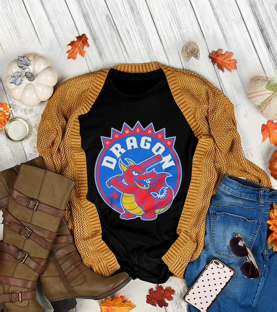Homerun Dragon Toronto Blue Jays Batter With Red Bat And Maple Leaf T-Shirt