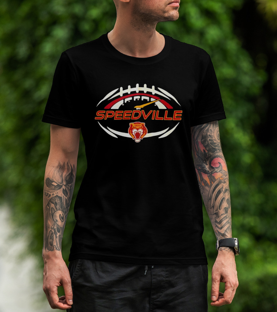 Speedville Tiger Speedometer Football Performance Training Icon Sports T-Shirt