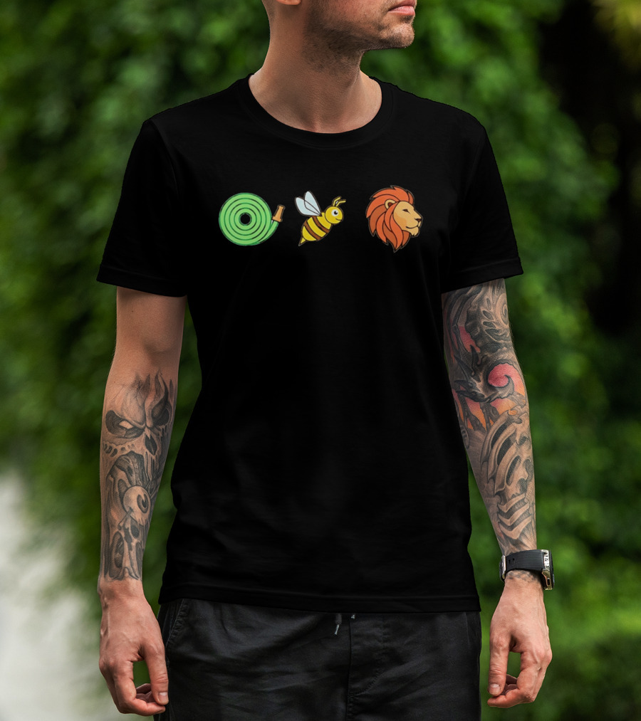 Hose Bee Lion Rebus Visual Wordplay Puzzle T-Shirt