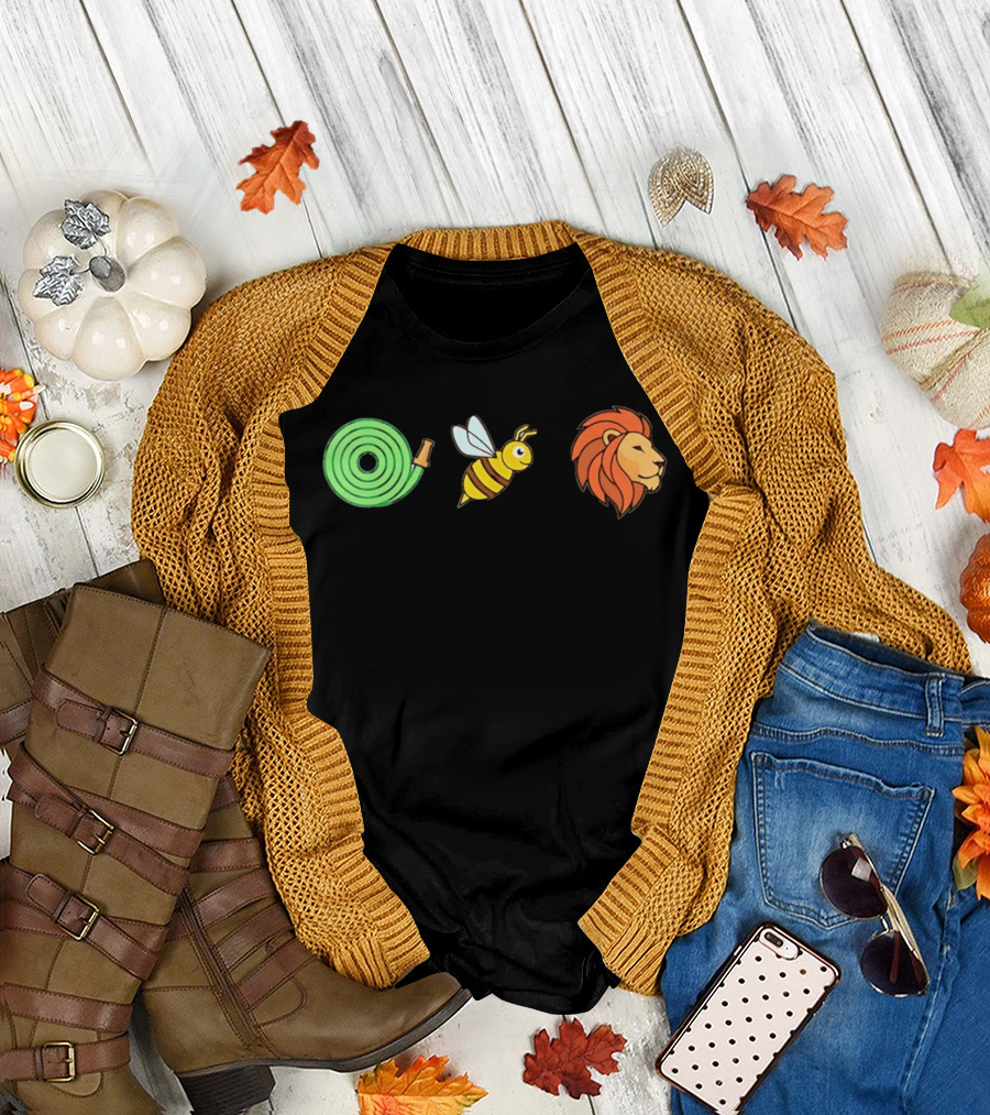 Hose Bee Lion Rebus Visual Wordplay Puzzle T-Shirt